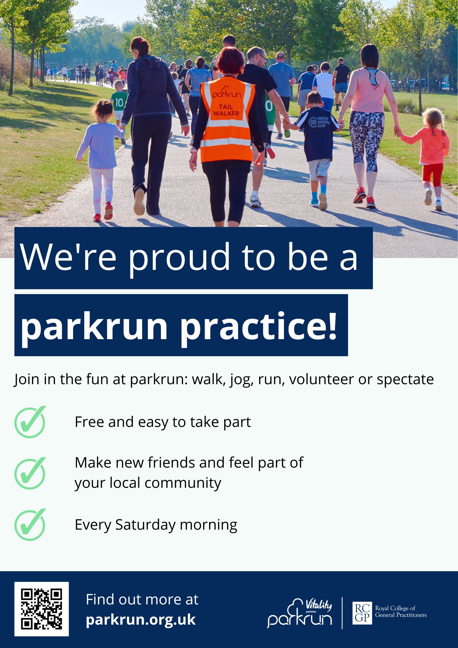Parkrun practices poster flyer rcgp learning